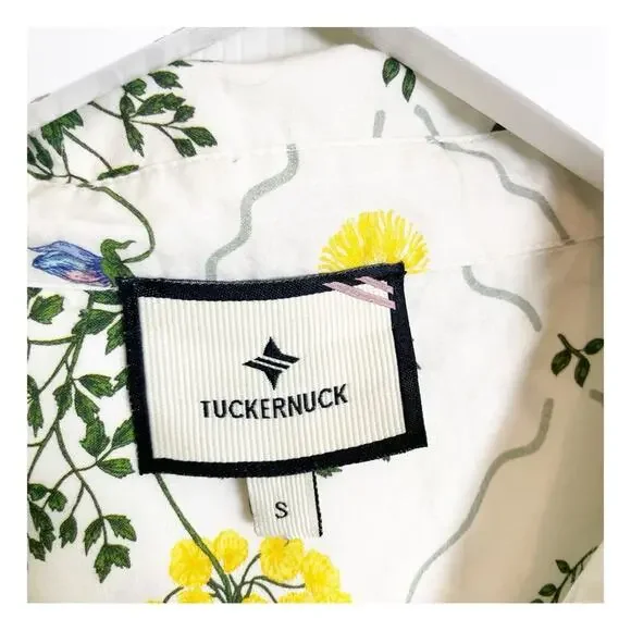 Tuckernuck Corsica Wildflower Floral Shirt Dress Short Sleeve Cotton Poplin Sz S - Picture 9 of 12